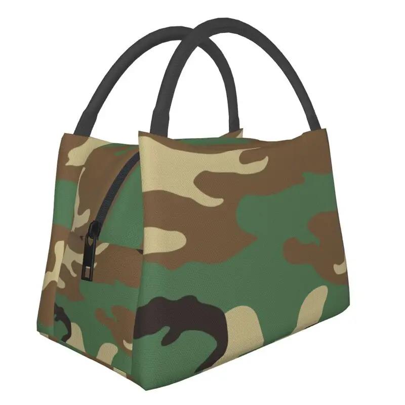 Camo Thermal Insulated Lunch Bag Women Arm Military Camouflage Portable Lunch Container Multifunction Meal Food Box