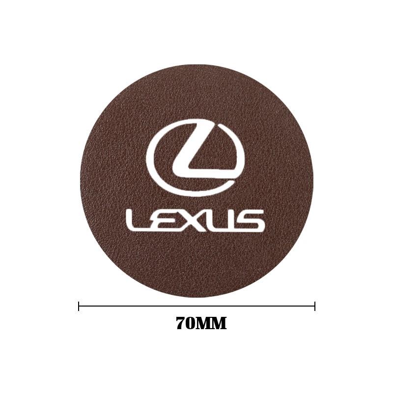 2Pcs Leather Coaster Anti-slip Water Cup Pad Mat For Lexus IS250 IS200 CT200h GS300 LS430 RX450h LX570 IS300 ES RX LS IS NX CT