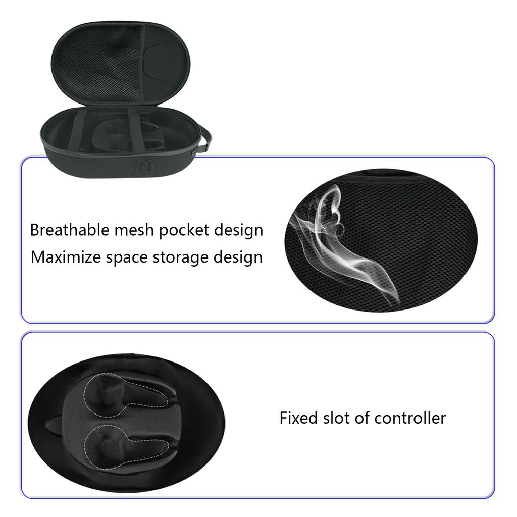 Aufbewahrungstasche für Meta Quest 3 VR-Headset Hülle Tragetasche Headset Aufbewahrungsbox Tasche VR Zubehör