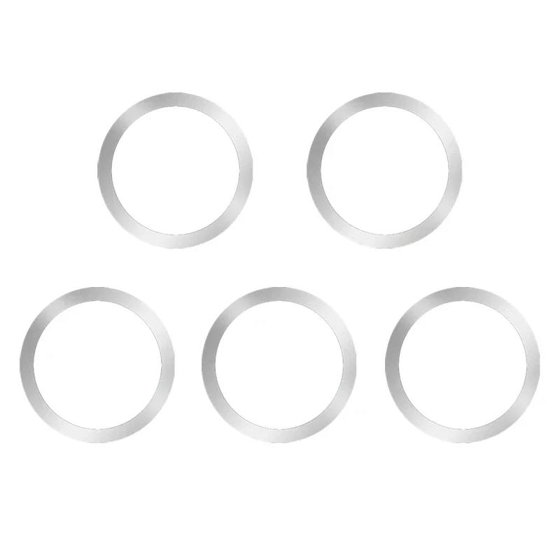 Universal Magnetic Metal Plate Ring For Samsung iPhone Magsafe Wireless Charger Car Phone Holder Sticker Round Magnet Patch 5