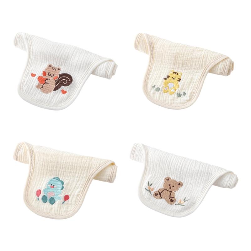 Back Sweat Absorbent Towel High Absorb Back Towel Cartoon Embroidery Cotton Back Cloth Children Unisex Long Sweat Towel