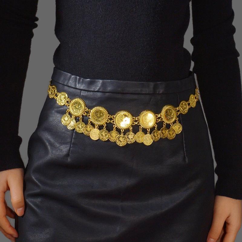 Moroccan-Style Bride Belt Jewelry Chain Metal Hollowed-Out Geometric Pattern Vintage Wedding Dress Performance Belt