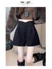 Women's Glitter Tweed High-Waisted Wide-Leg Shorts - Autumn/Winter 2025 Fashion