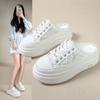 Lace sequined mesh breathable half slippers women's thick sole heightening soft baseplate shoes summer new shoes women's shoes
