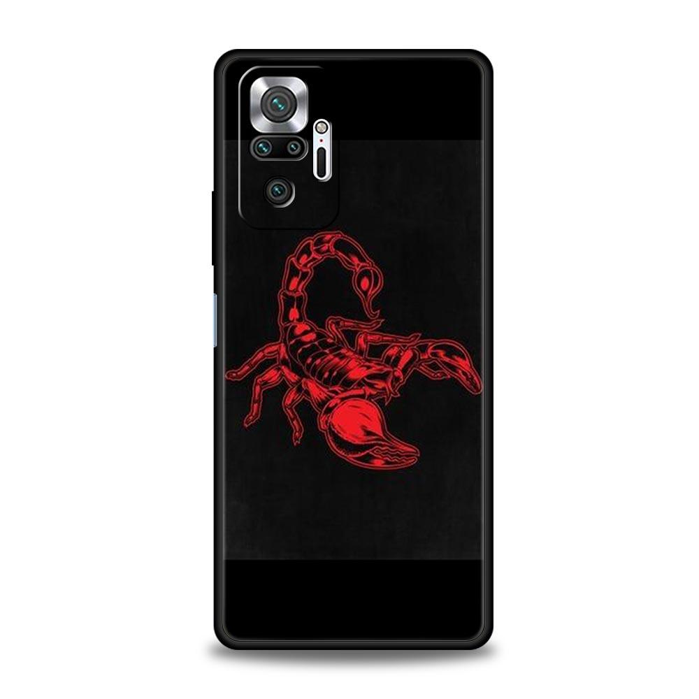 Cartoon Scorpion Phone Case For Xiaomi Redmi Note 14 13 5G 10 11 12 Pro Plus 4G 14C 13C 12C 10C Black Cover
