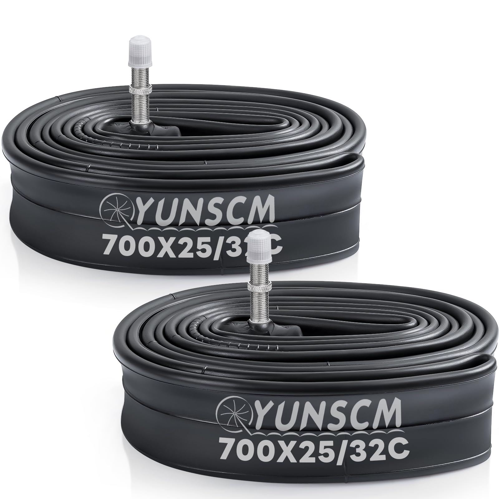 YunSCM 2 шт., камера 700 28c, TR4A-40мм, велосипедная камера 700x25/32c, подходит 700x25/32c