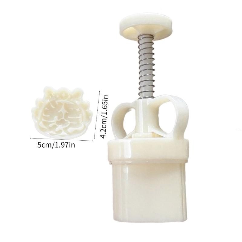 Cartoon Dragon Head Chinese Cake Stamp Traditional Chinese Cake Mold with Cute Cartoon Pattern for Festive Celebraation