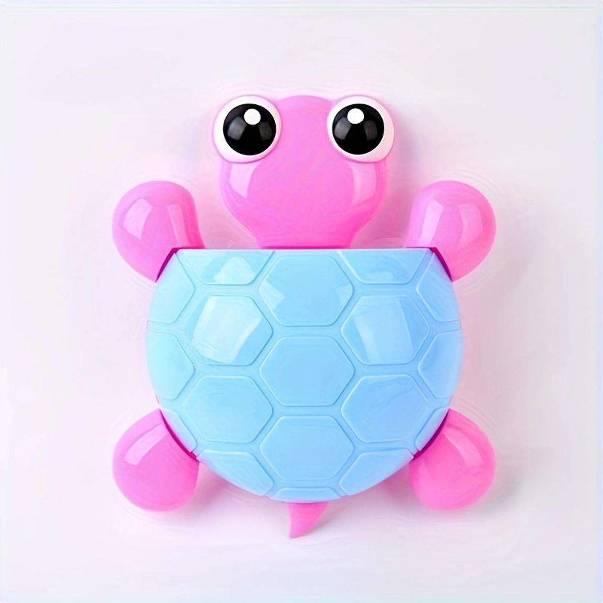 

1pc-Plastic cute turtle rack, cartoon bathroom storage and organization rack, toothbrush and toothpaste storage rack