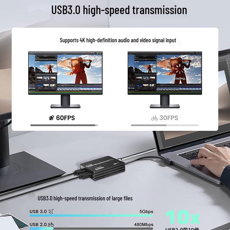 1080P 60fps HDMI Capture Card for Switch, SLR Camera, and Live Streaming Via USB