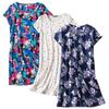 Women Round Neck Short Sleeve Casual Nightdress Printed Loungewear