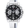 Decker Black Dial White Silicone/Rubber Strap Men's Quartz Watch 1791475