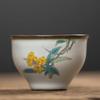 Moon White Ru Kiln Bell Cup Kombucha Cup Master Gracked Glaze Teacup Tea Set Ceramic Cup Teacups