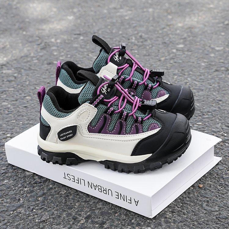 Girls Shoes Youth Sports Shoes 2025 New Spring and Autumn Versatile Casual Non-slip Children's Outdoor Hiking Shoes