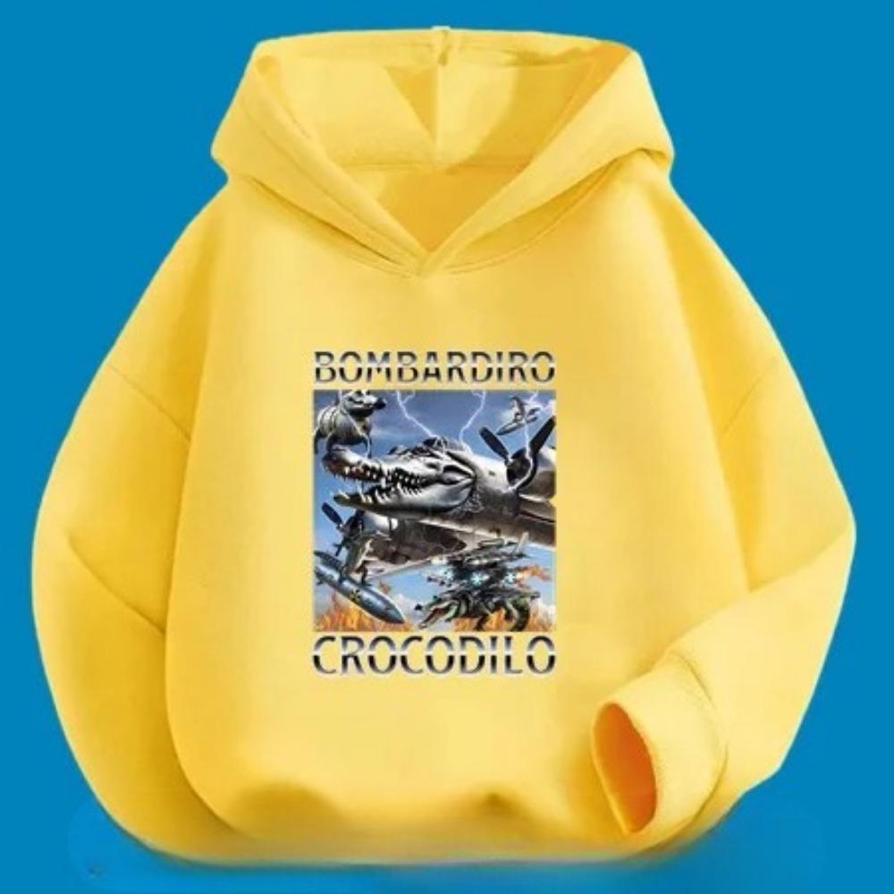 Cappuccino Printed Cartoon Children's Hoodie, Warm and Cute Hoodie for Autumn and Winter, Comfortable and Soft Top for Girl