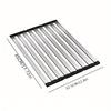Stainless Steel Roll Up Dish Drying Rack Space Saving Multifunctional Over Sink Portable Rustproof Easy Clean Kitchen Organizer