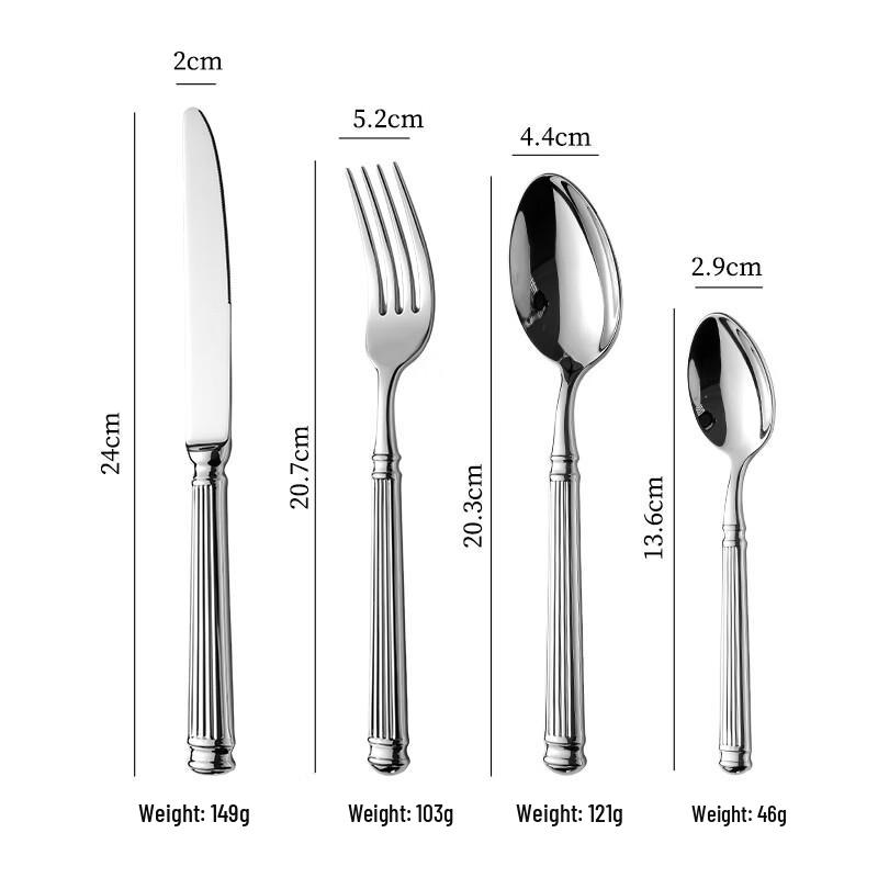 Abay 304 Stainless Steel Western Cutlery Set