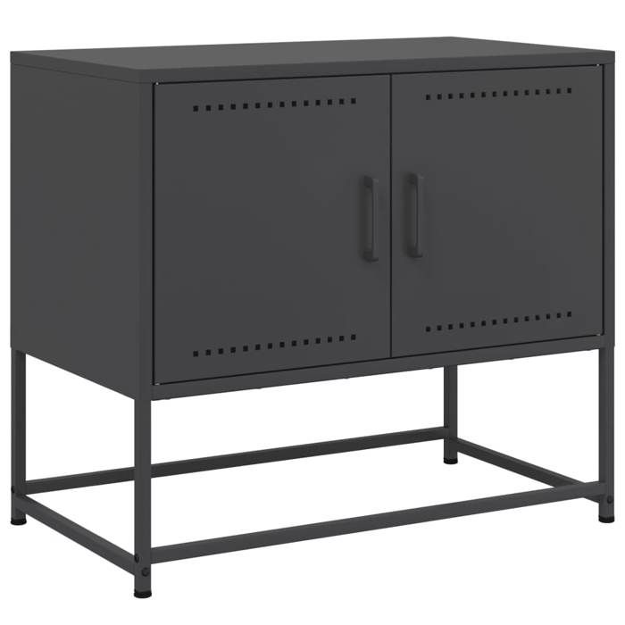 VidaXL TV Cabinet Black 68.5x39x60.5 Cm Steel, TV Stand, TV Sideboard, Multimedia Unit, TV Bench, Hi-fi Cabinet, Center of 846470