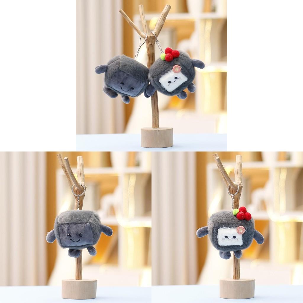 Tofu Stinky Plush Keychain Cartoon Doll Pendant Bag Decoration Toy Gifts Cute