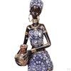 Resin African Female Figure Sculpture Tribal Women Statue for Decoration