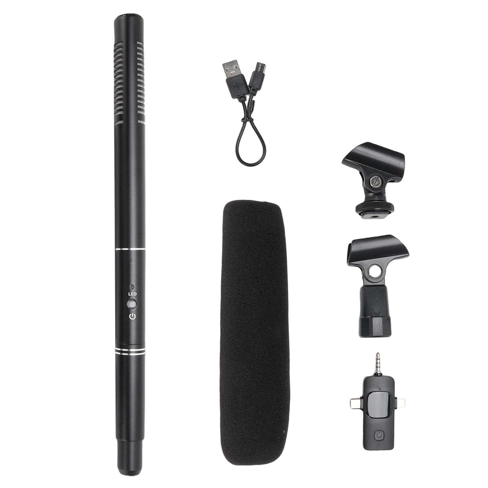 

2.4G Condenser Interview Microphone Photography Cardioid Condenser Microphone Wireless for DSLR Came