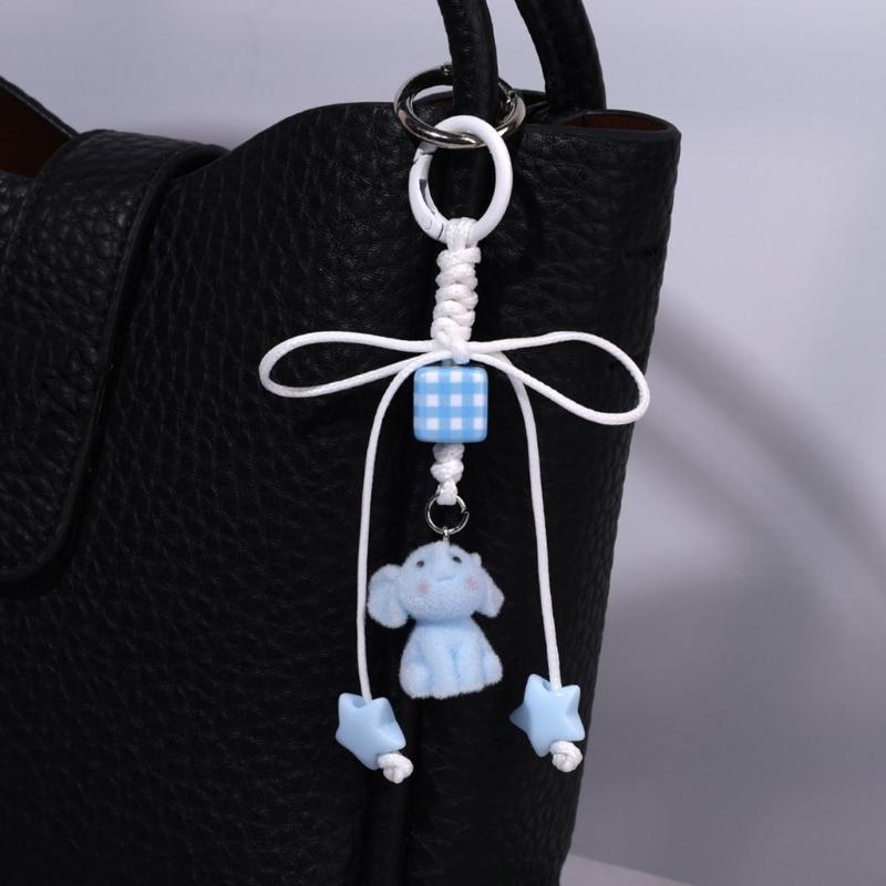 Braided Rope Keychain Elephant Bag Pendant Charm Fashion Backpack Accessories for Handbag,Purse Decorations Gifts