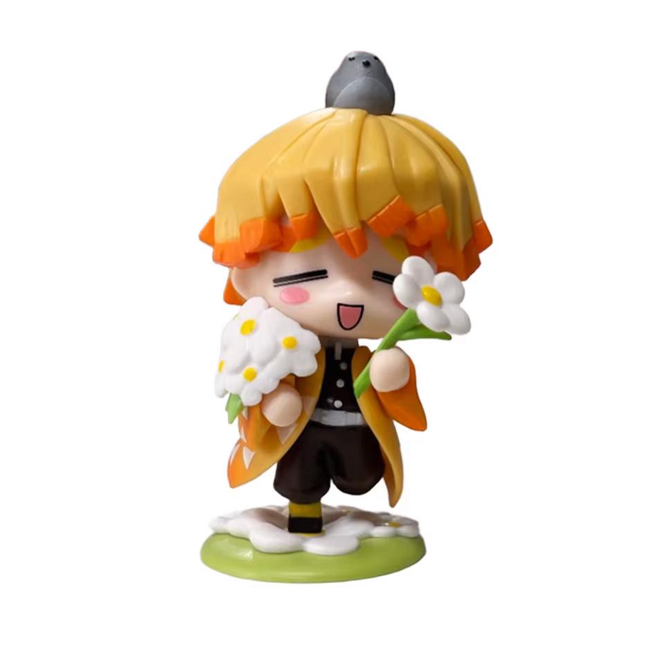 ! Anime Demon Slayer Blind Box Figure Tanjiro Kamado Nezuko cartoon PVC Model Desktop Ornament Child Christmas  New Year Gift