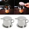 1 Pcs Vietnam Style Stainless Steel Coffee Drip Filter Maker Pot Infuse Cup Portable Home Office Travel Camping Durable