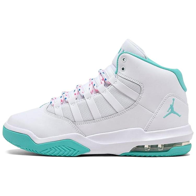 (GS) Air Jordan Max Aura White Teal Kids AQ9249-100 EU 36