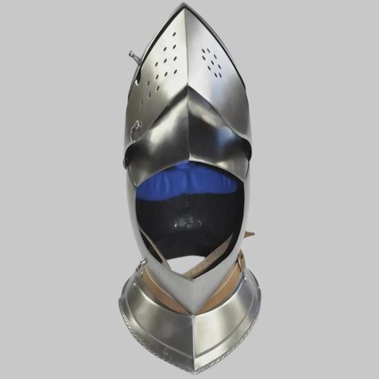 Medieval Close Armet Knight Helmet Ancient Close Knight Helmet Close Up Down Wiser Fully Adjustable Wiser Helmet Gift