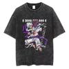 Nika Luffy Gear  ONE PIECE Anime Harajuku Retro Washed Tshirt  Cotton Men Streetwear Women Short Sleeves Unisex Top