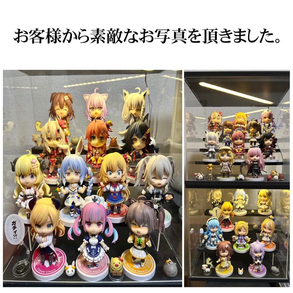 WNJAPAN Acrylic Collection 32cm LED Illuminated Acrylic Collection Box for Plastic and Miniature 3-Tier Case, Wide, Step-Type, Case, Figures, Models,