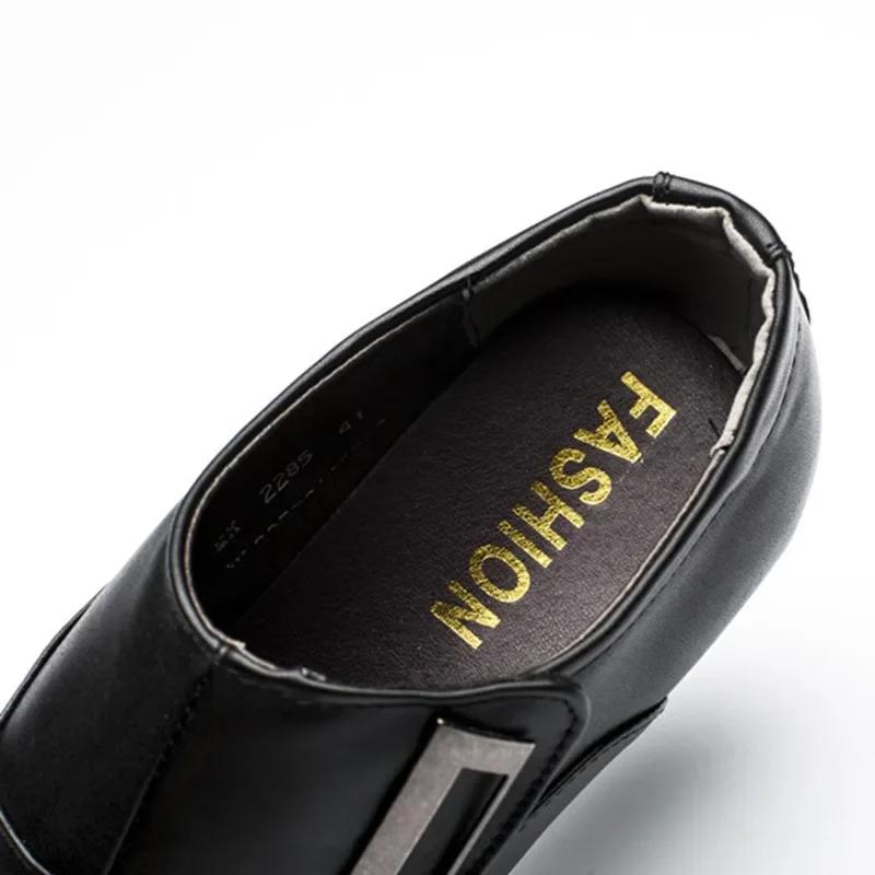 Man Sport Shoe Loafers Men Non-slip Leather Slip-on Black Driving Shoes Sneakers Male Dress Shoes Light Breathable Footwear Flat