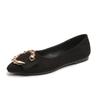 Single shoes women's spring and summer new shallow mouth pointed flat shoes women's soft sole professional black lazy one-pedal women's shoes