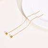 Stainless Steel Ball Dangle Threader Earring, Thin Chain Simple Long Earring Women Gift