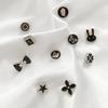 10Pcs/Set Simple Alloy Brooch Prevent Wardrobe Malfunction Botton Decor for Clothes