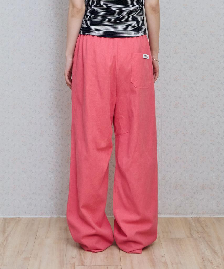 KIJIKO Ke613. Move Pigment Wide Pants Red