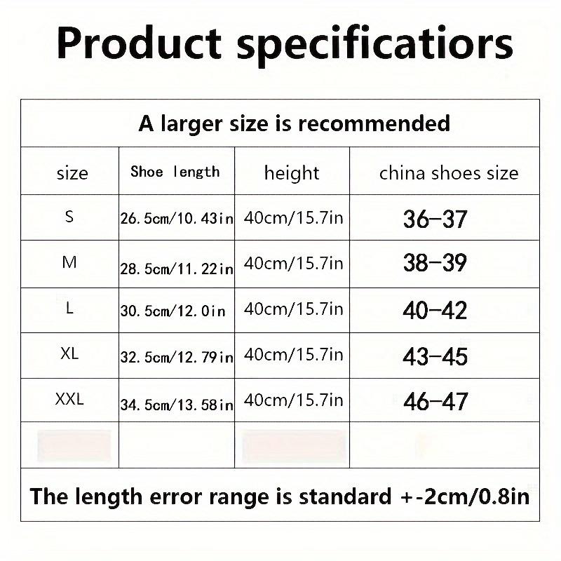 Rain Boot Shoe Cover Black Waterproof with Reflector High Top Clear Shoes Dust Covers for Motorcycle Bike Rain Cover Men Women