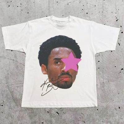 Hvězda basketbalu Trendová móda Streetwear Vzorový potisk Letní bavlněná pánská a dámská trička Podzimní a zimní spodní prádlo