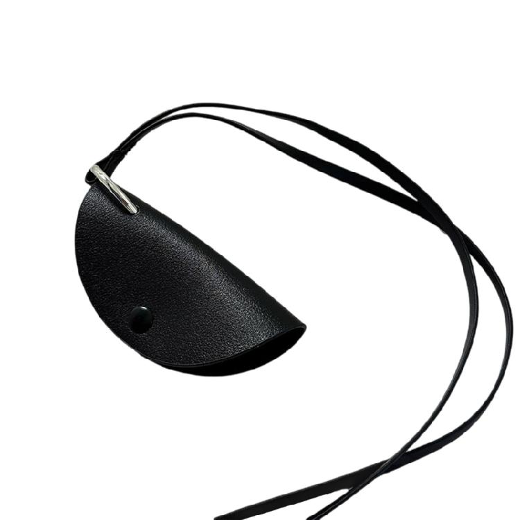 Handy Pu Leather Key Case with Necklace Versatile PU Leather Key Case Pendant Necklace Jewelry for Easy Carry Essential