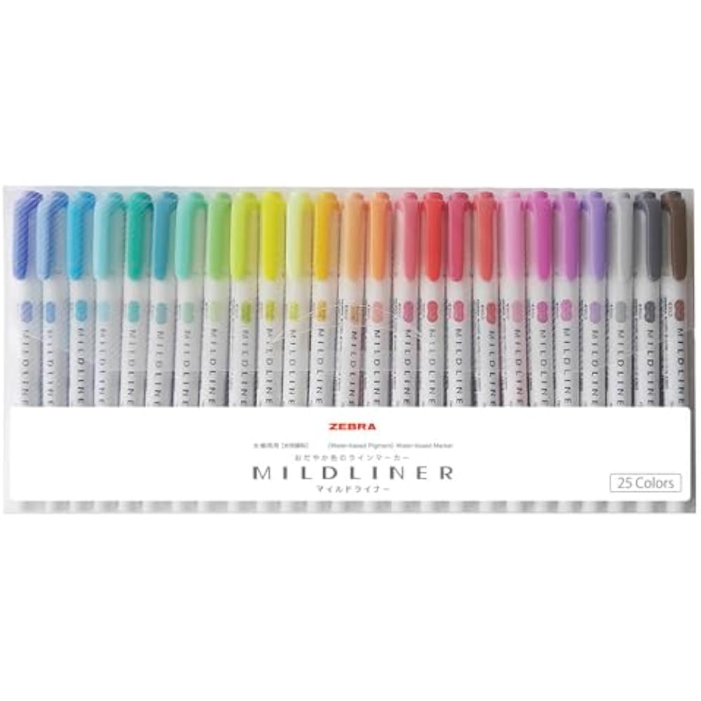Zebra Highlighter Mildliner 25 Color Set WKT7-25C