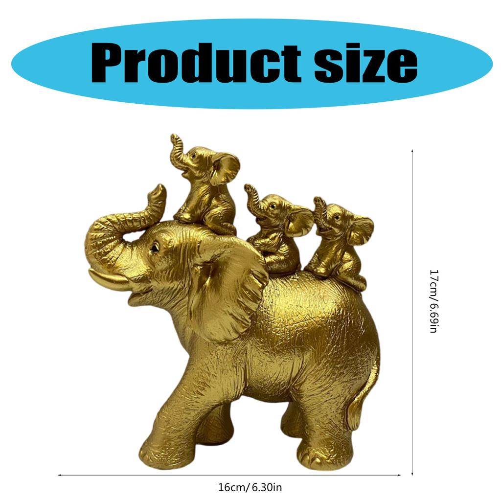 Elegant Resins Elephant Mother and Baby Figurine Sculpture for Home Decoration Collectible Ornament and Gift Giving