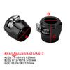 4× AN6 Car Hose finisher Clamp Hose End Cover Fitting Adapter Connector