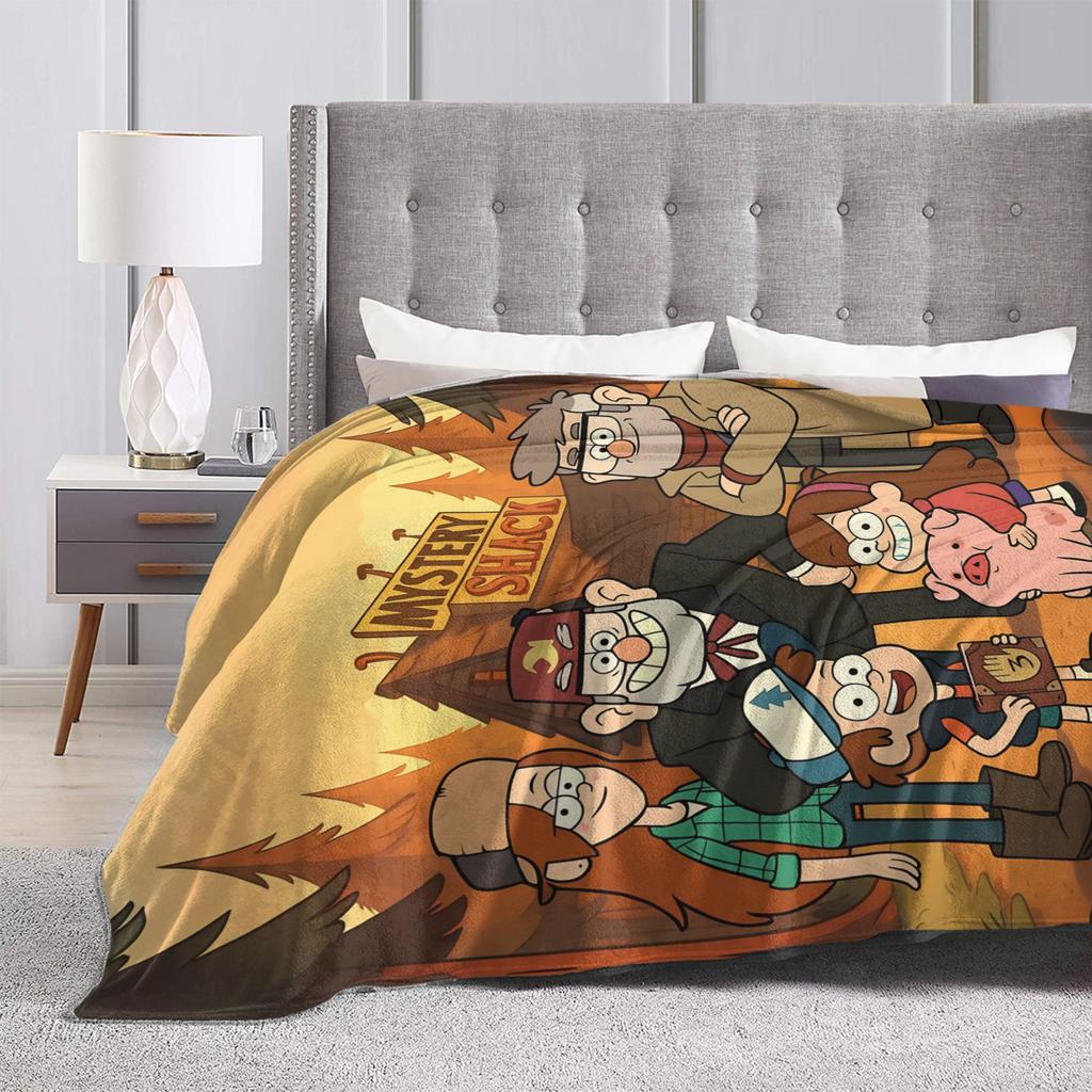 Coperte Anime Cartone Animato Gravity Falls Morbide Calde Fantastici Plaid per Casa Ristorante Primavera Autunno