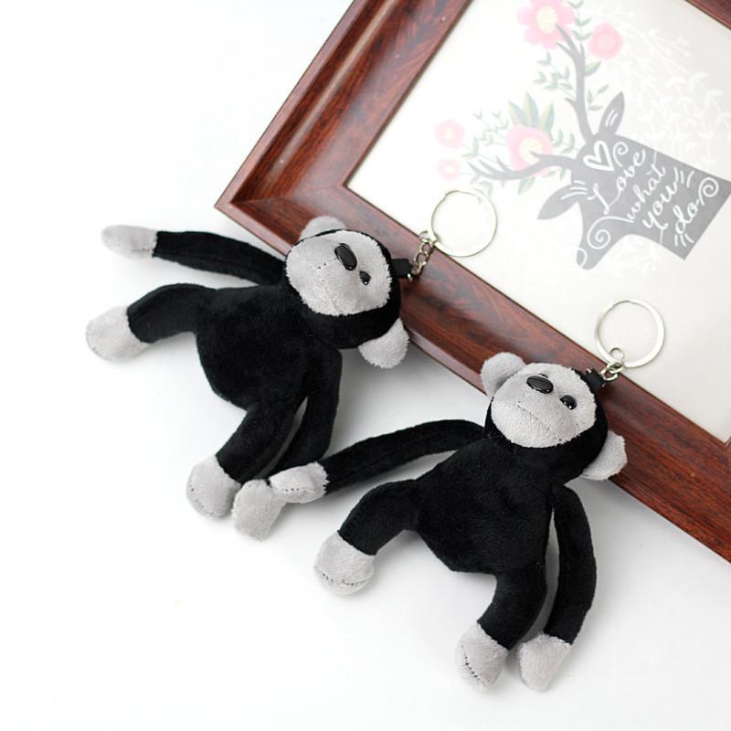 Plush Little Charming Monkey Keychain Soft Toy Black 12cm Gorilla