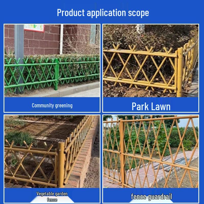 Stainless Steel Imitation Bamboo Garden Fence for Outdoor Railing and Flower Beds