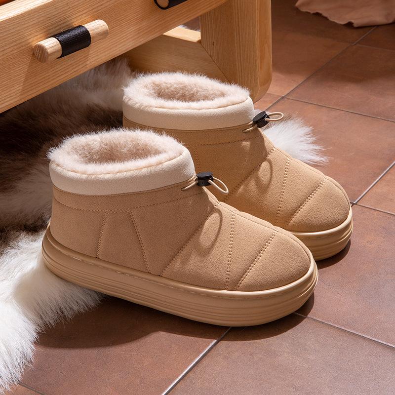 Warm Fate Cixi cotton shoes wear piled and thickened winter snow boots bundle lazy cotton shoes