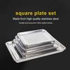 Tea Milk Juice Serving Plate Home Hotel Double Layer Draining Hole Dish Reusable Dumplings Stainless Steel Tray Kitchen
