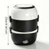 Stainless Steel Thermal Food Container Travel Portable Heater Food Warmer Steamer  Car Use