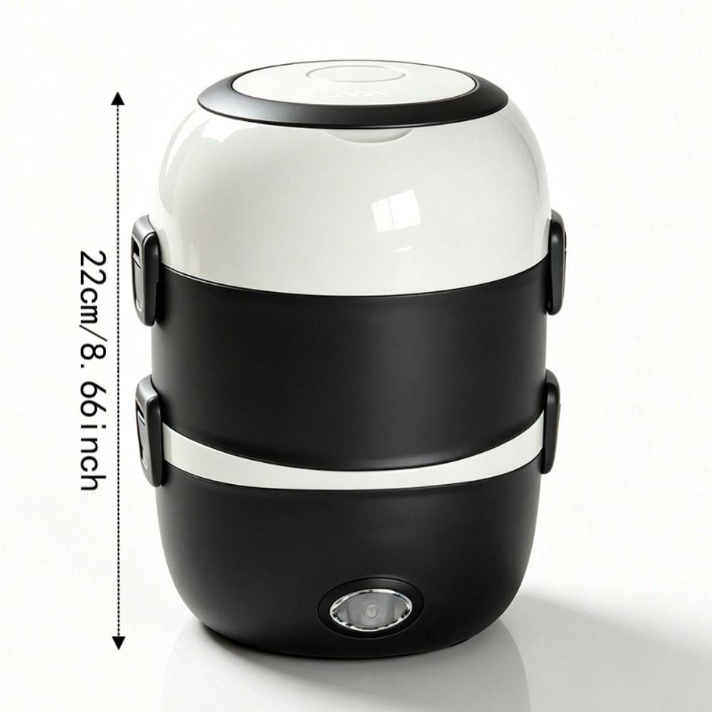 Stainless Steel Thermal Food Container Travel Portable Heater Food Warmer Steamer  Car Use
