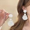 18k Gold Plated Silver Shell Tassel Stud Earrings - Simple, Light Luxury Retro Style
